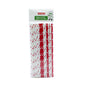 Caroline Red & White Paper Straws 25'S