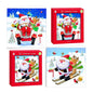 Giftmaker 12 Christmas Cards 2 Designs Cute Santa & Friends